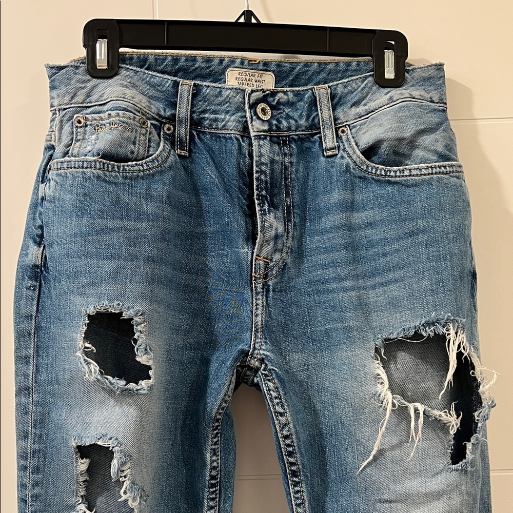 Pepe Jeans Blue Straight Leg Women Jeans